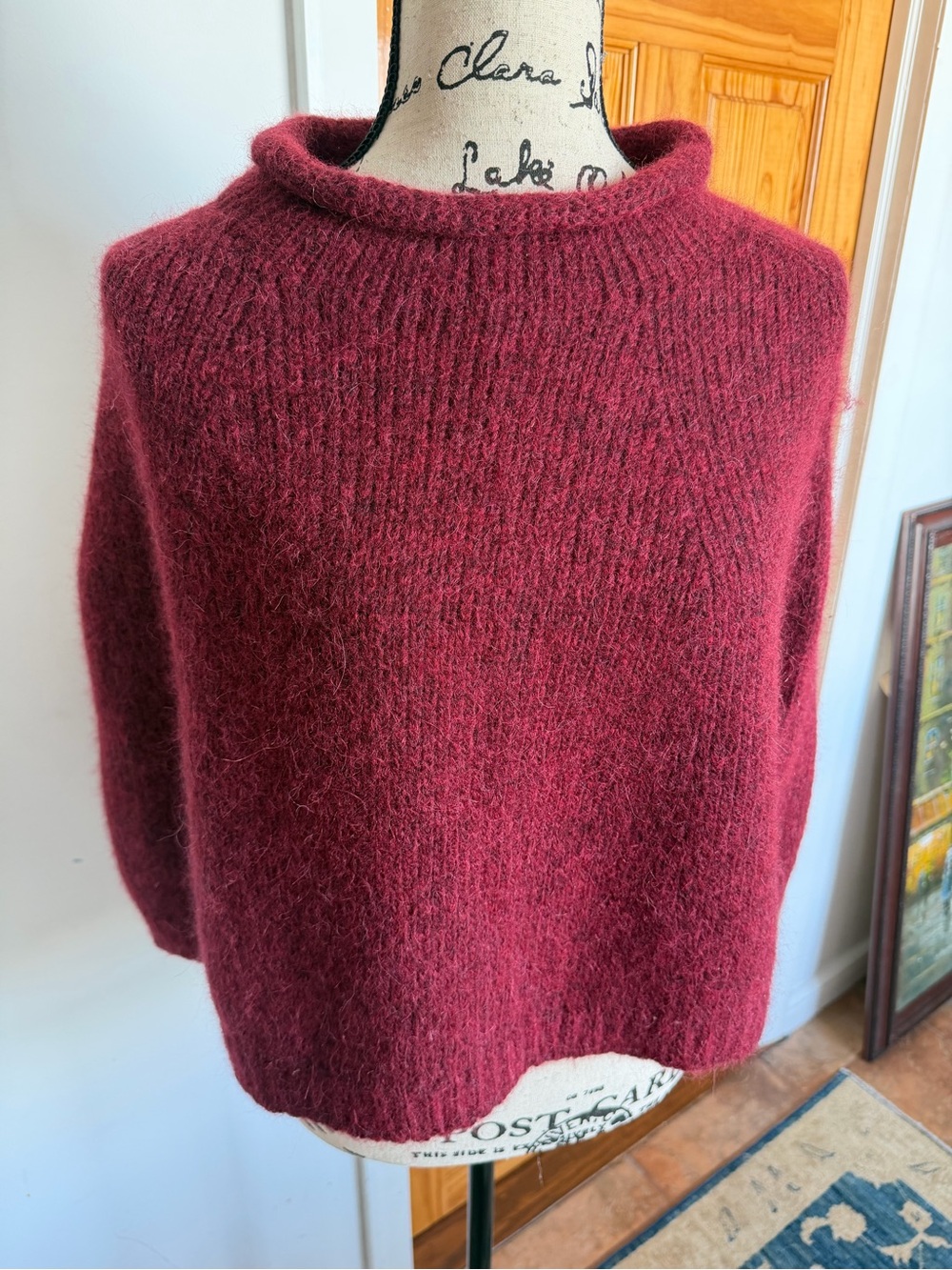 Toast UK Lofty Alpaca Blend Poncho NWT